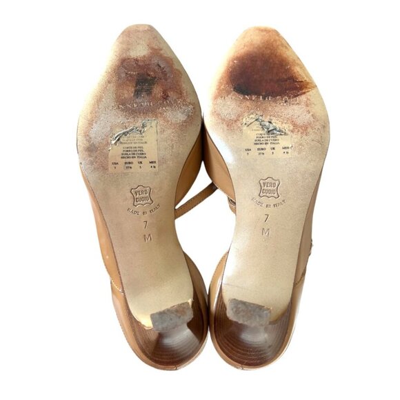 90'S HEELS VINTAGE KENNETH COLE NY MADE IN ITALY POINTED TOE PUMPS HEELS SZ. 7 - Picture 5 of 5